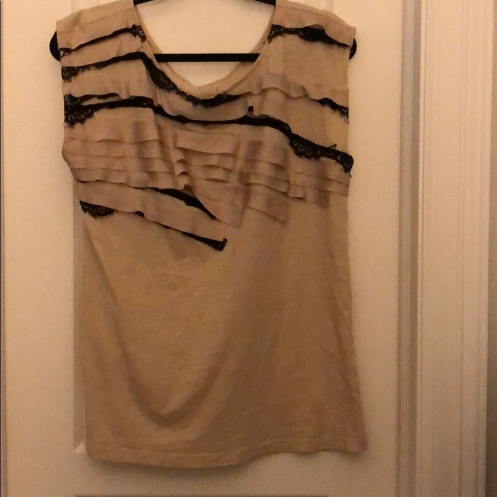 LOFT sleeveless champagne colored  top